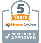 a grey and orange logo